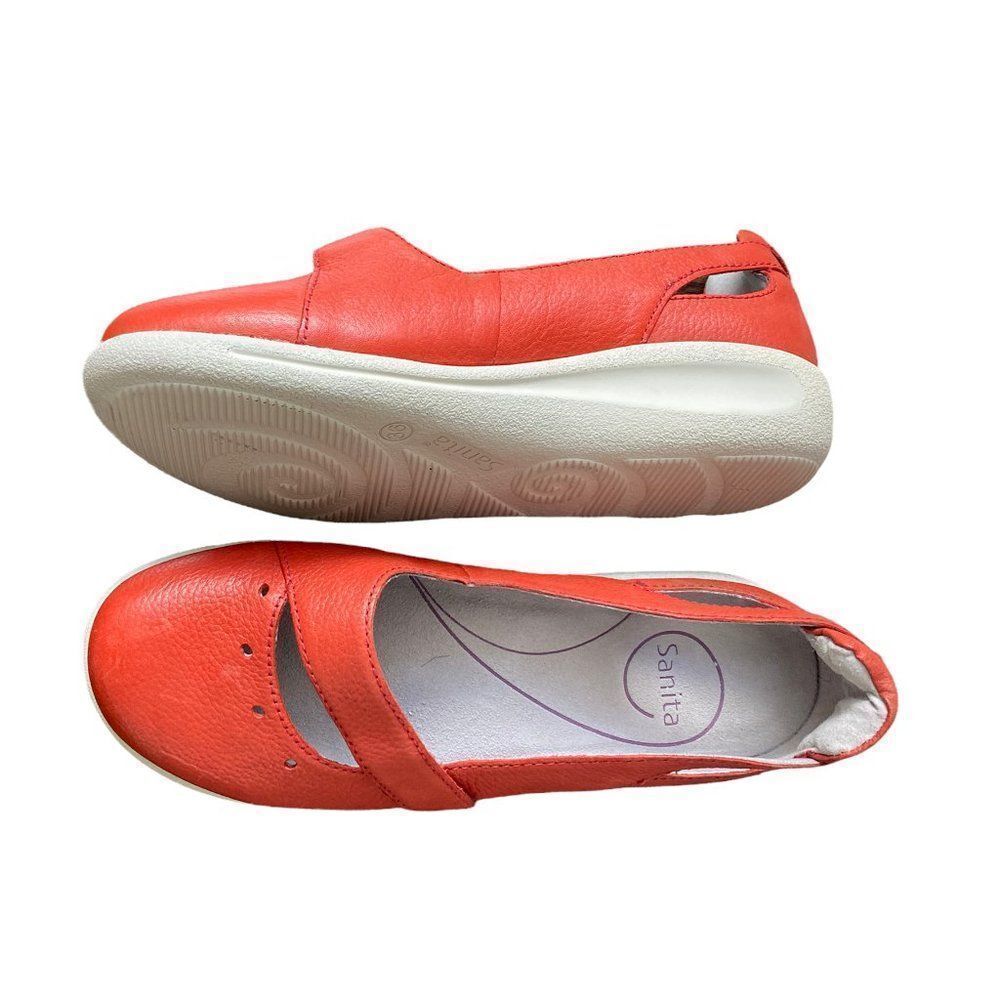 Sanita New Women's Red Leather Mary Jane size 36 - Picture 10 of 15